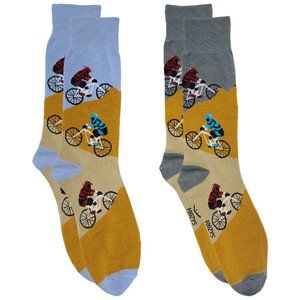 Mountain Biking Sports Singletrack Trails Bike Terrain 2 Pairs Foozys Mens Socks